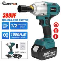 1/2inch 1600N.M Brushless Electric Impact Wrench Cordless Car Repair Power Tools with 388VF Battery pistola de impacto