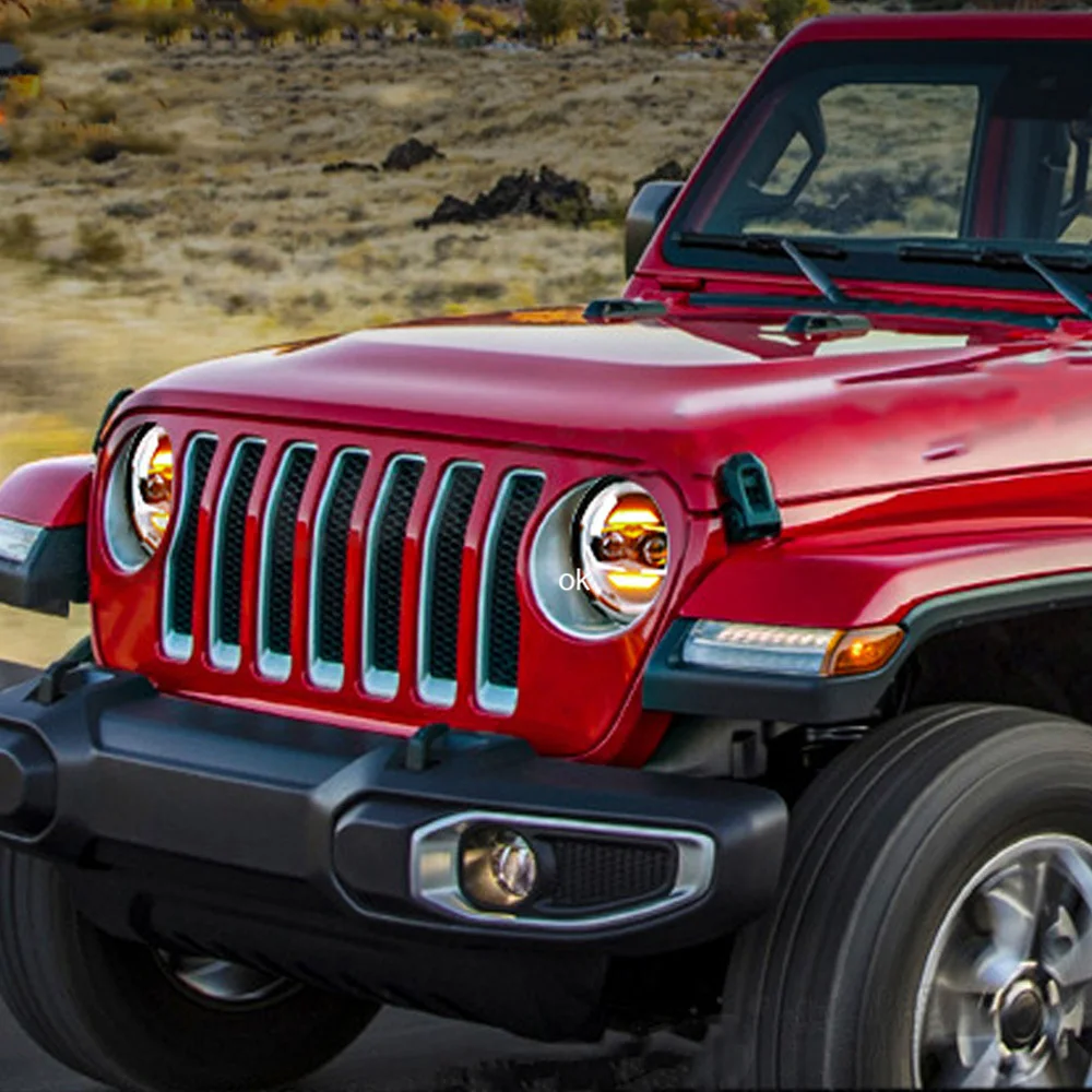 

Автомобильные фары в сборе для Jeep Wrangler 2018-2024, обновление, анимация, высокое качество, светодиодный объектив проектора, аксессуары для инструментов