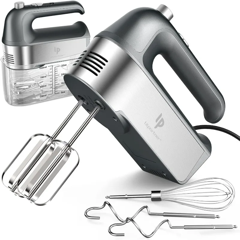 

Hand Mixer Electric, 450W Kitchen Mixers with Scale Cup Storage Case, Turbo Boost/Self-Control Speed