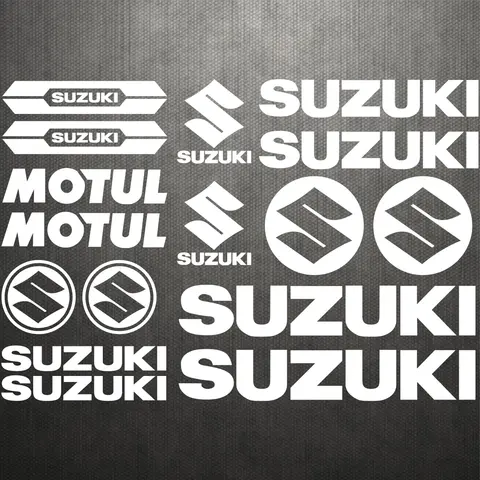Calcomanías con emblema de motocicleta con logotipo de Suzuki