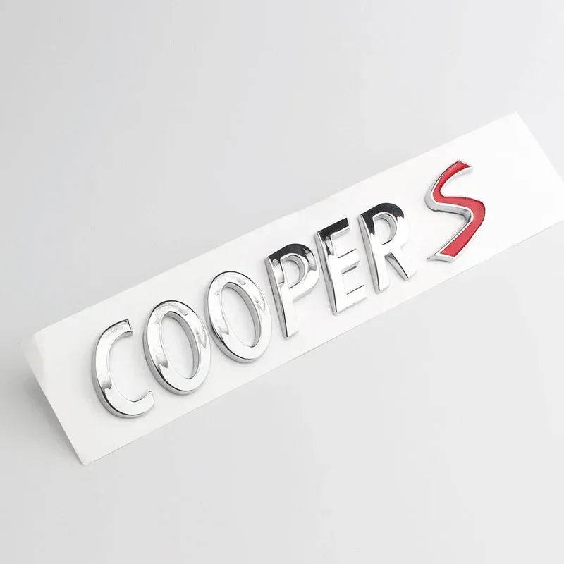 3D ABS Chrome Car Letters Rear Trunk Mini Cooper S Emblem Badge Sticker For Mini Cooper S R56 R50 R53 F56 F55 R60 Accessories