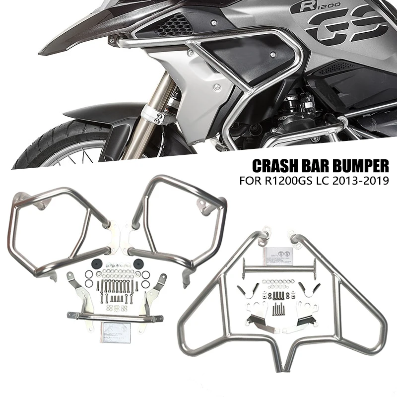 Upper&Lower Engine Guard Highway Freeway Crash Bar Fuel Tank Protector For BMW R1200GS  R1200 GS LC R 1200 GS 2013-2019 2018