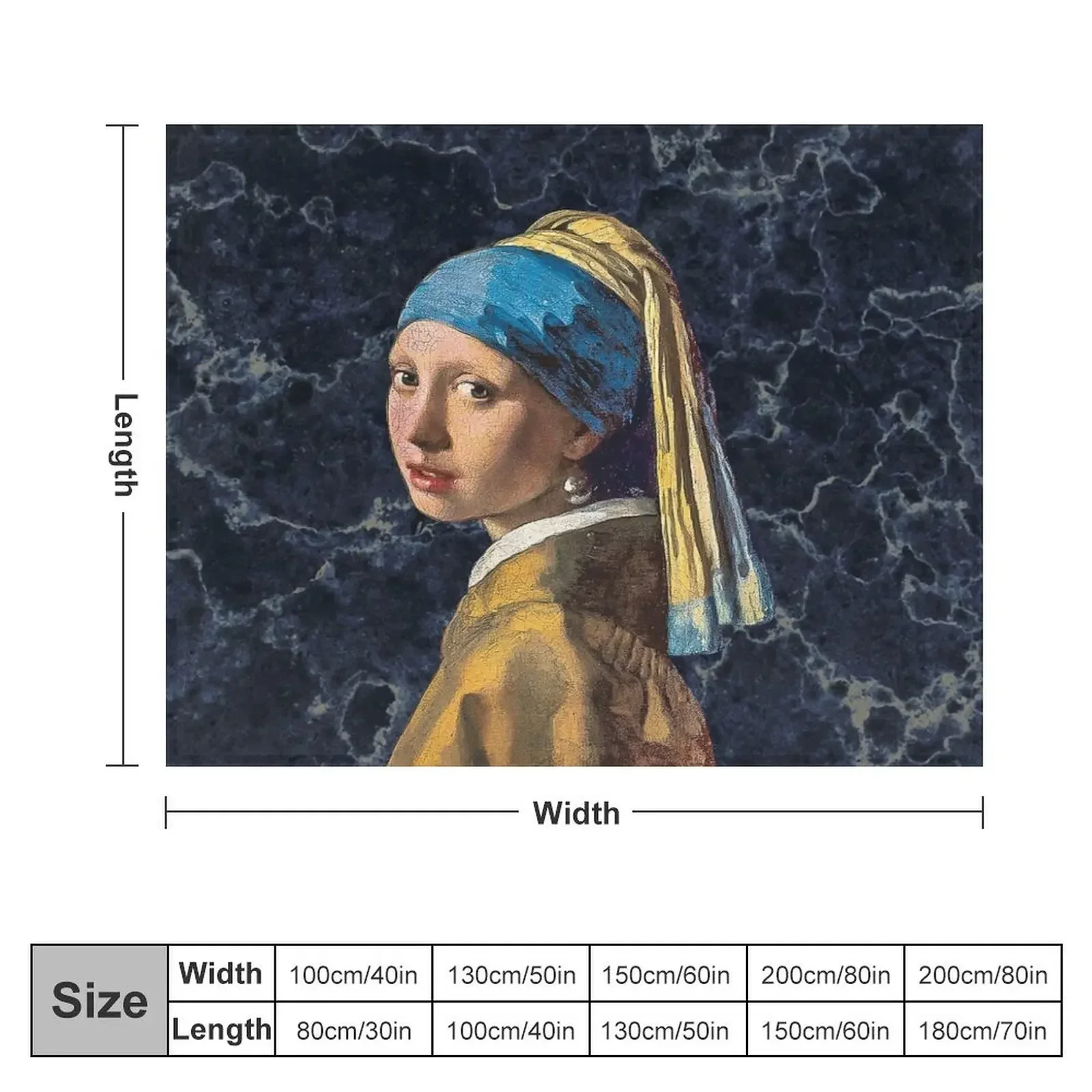 Girl with a pearl earring Throw Blanket Moving Fashion Sofas Blankets