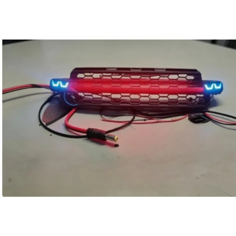Decoration Upgrade Parts For CrossRC EMO X7 XL4 1/8 Scale RC Crawler, Front LED Light-Up Grille Emblem & Glowing Tailgate Trim