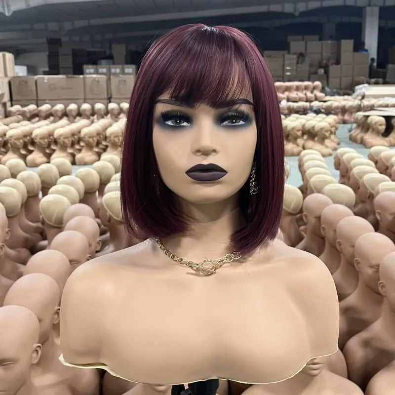 

Realistic Female Mannequin Dummy Head with Shoulder PVC Manikin Head Bust Wig Head Stand with Makeup for Wigs Necklace Earrings