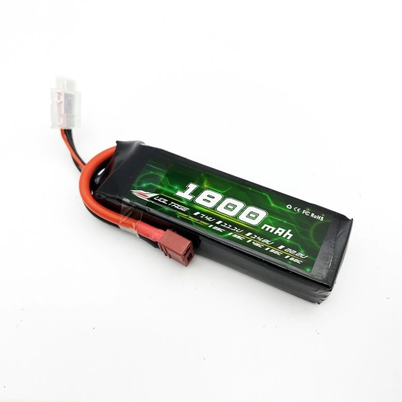 1800mAh 2/3/4/5/6S 25C 7.4/11.1/14.8/18.5/22.2V Lipo Battery For Airplane FPV RC Car Truck Drone  Models Parts with T Plug