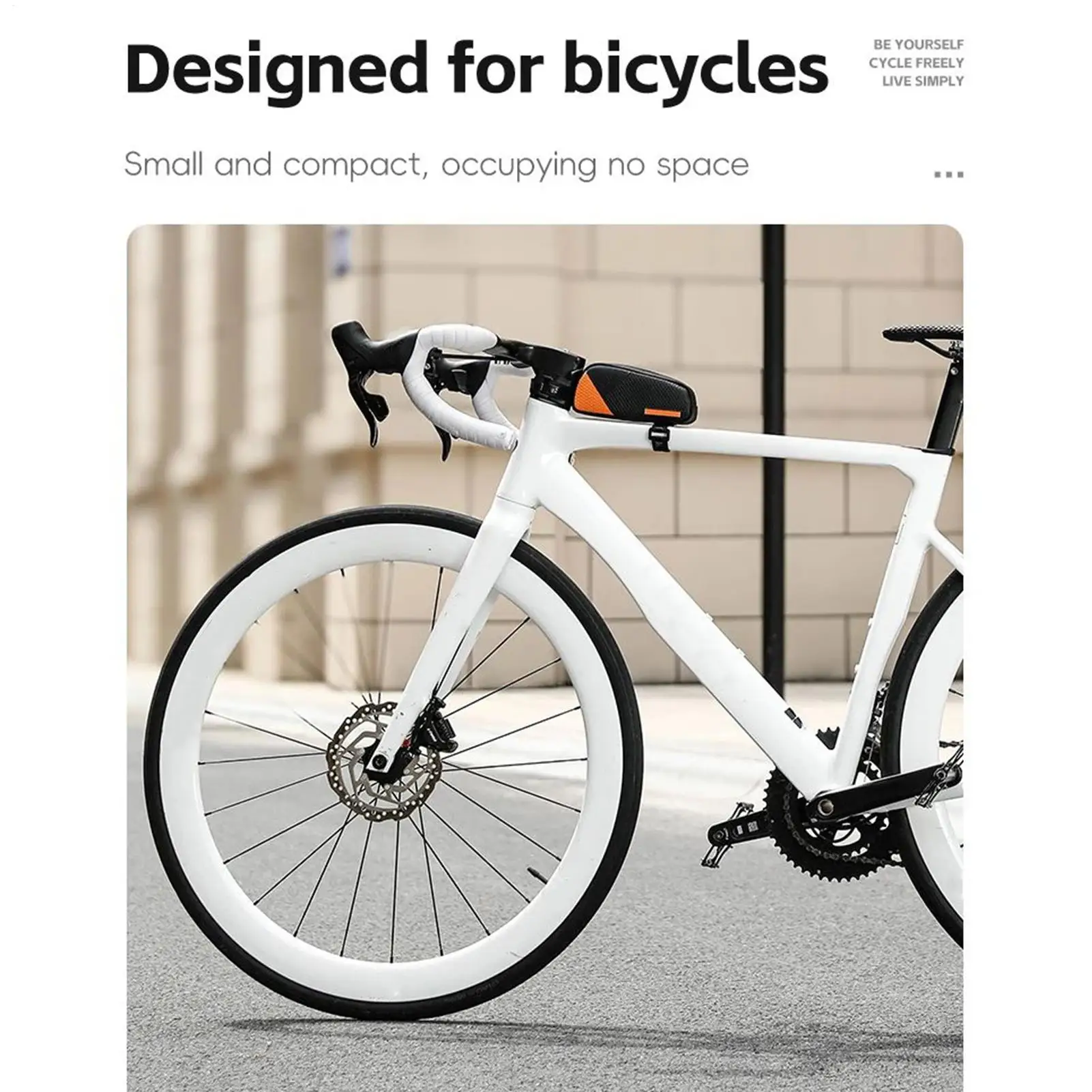 

Bike Top Tube Bag Bikes Front Tube Bag Cycling Pack Tools Storage Pouch For Phone Gravel Riding Touring Commuting Bikepacking