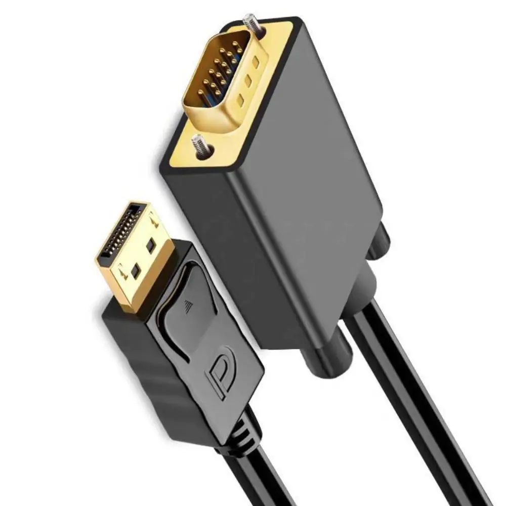 Projector 1080P HDTV Displayport to VGA Adapter Male to Male Conventer DP to VGA Cable