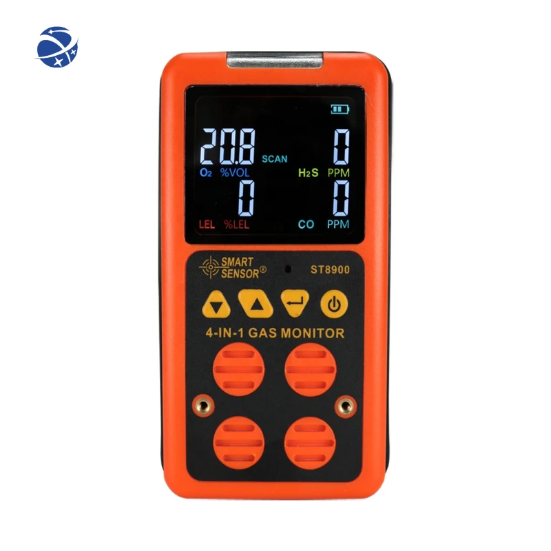 4 in 1 EU Digital Gas Detector O2 H2S CO LEL Handheld Mini Gas Analyzer Air  Gas Leak Tester Carbon Monoxide Meter ST8900