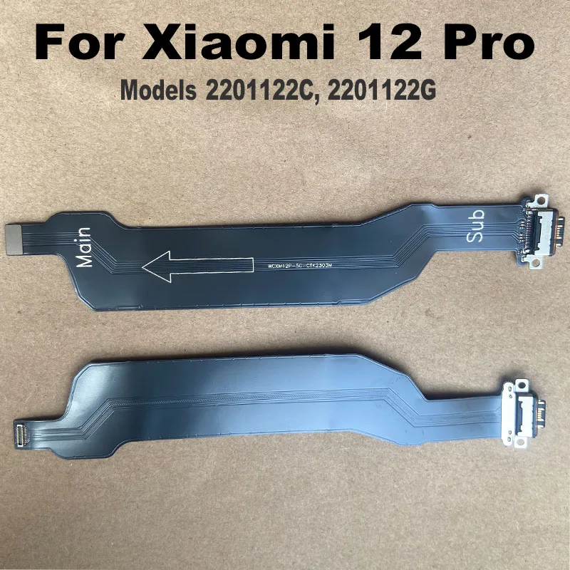 

USB Charging Dock Port For Xiaomi 12 Pro Mic Microphone Connector Board Fast Flex Cable Repair Parts Global MI 12 Pro 5G