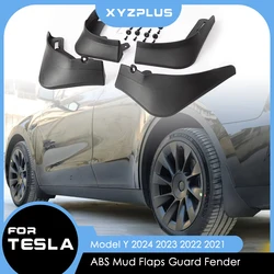 For Tesla Model Y Mud Flaps Fender 2023 Front Rear Wheel Mud guard 2022 4PCS Splash Guards Carbon Fiber ABS Accessories