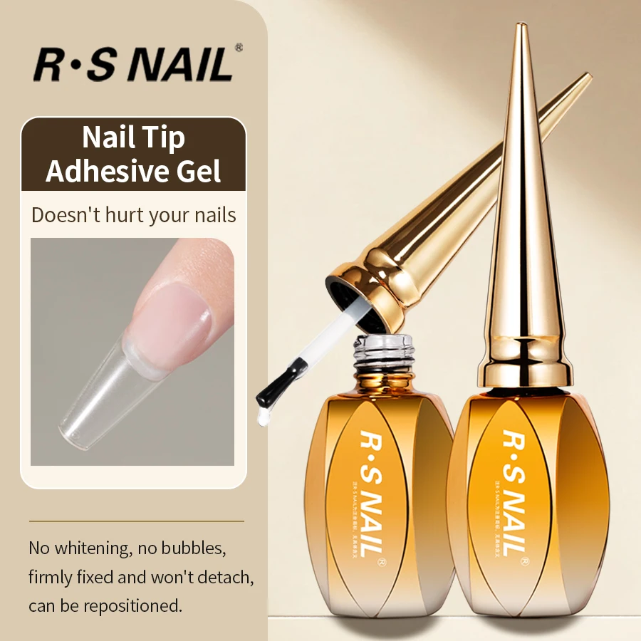

RSNAIL 12g Clean Nail Tip Gel for False Nail Tips Acrylic Nails UV Lasting Adhesion Function Gel Multifunction Soak Off UV Gel