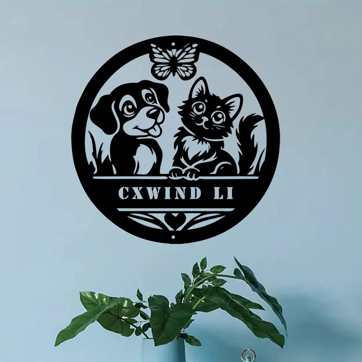 Letrero de metal personalizado para perros y gatos, colgante de pared para perros y gatos, decoración de jardín para perros y gatos, regalo para la pérdida de perros y gatos, regalo para amantes de las mascotas, familia de mascotas