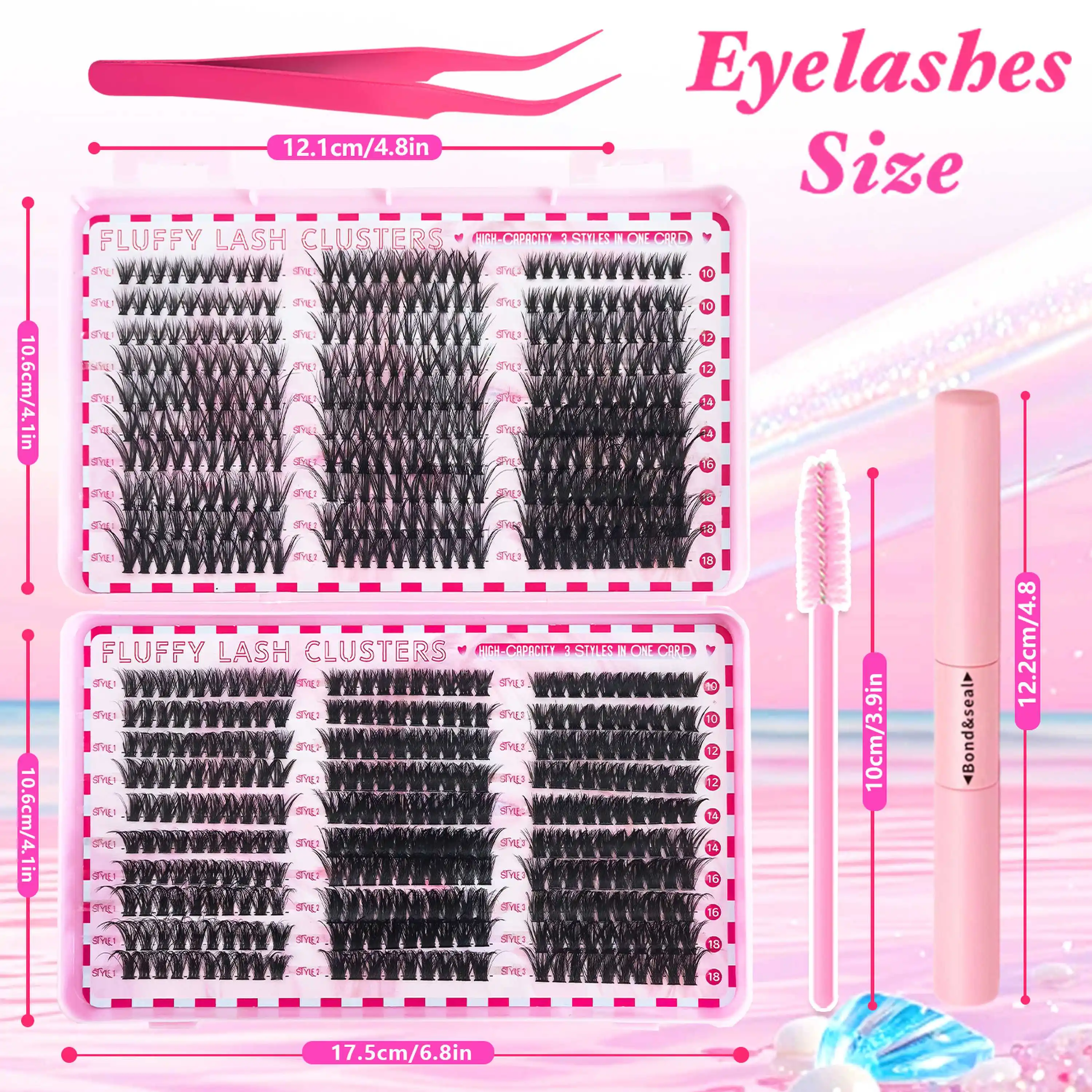 Beginner Set Multi Style False Eyelashes 290 720 666 600PCS Comfortable Large Capacity Makeup Tool for Easy Application And Stor