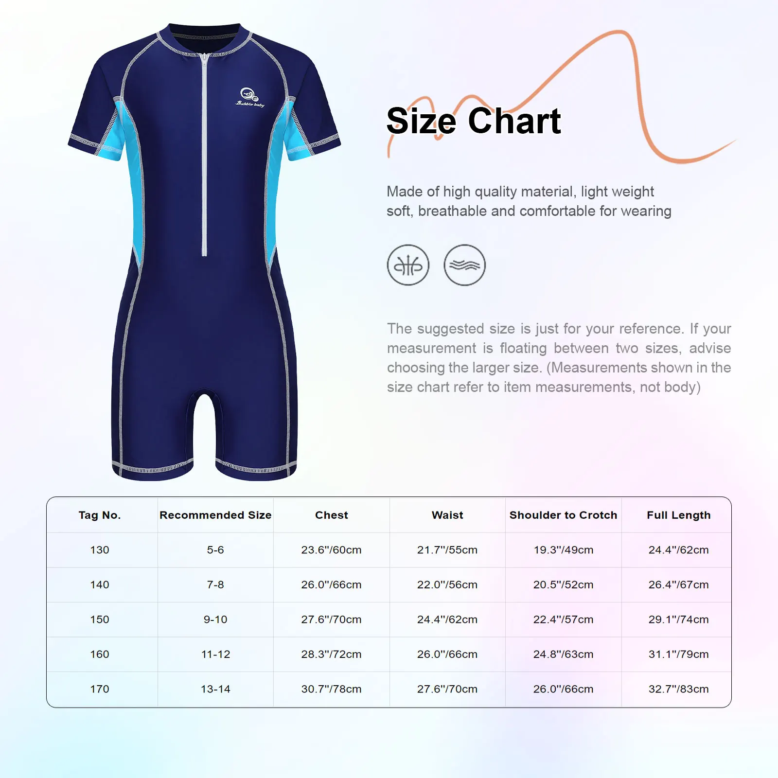 Kids Boy One Piece Sport Swimsuit Rash Guard Swimwear One Piece Short Sleeve Front Zipper Swimwear Beach Swimming Bathing Suit