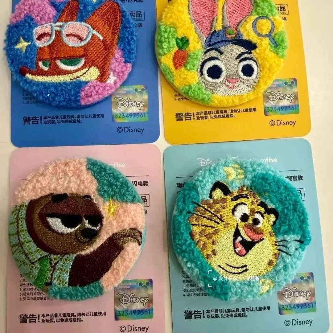 Zootopia  Round Plush Magnetic Fridge Sticker Badge Backpack Creative Magnetic Pendant Pin Hot Sales view 2
