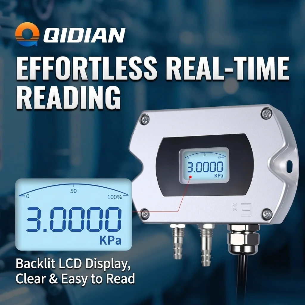 -100-100pa Explosion-proof Micro Differential Pressure Transmitter 0-30Pa 100Pa 10kPa to 4-20mA 0-5V RS485 Air Pressure Sensor