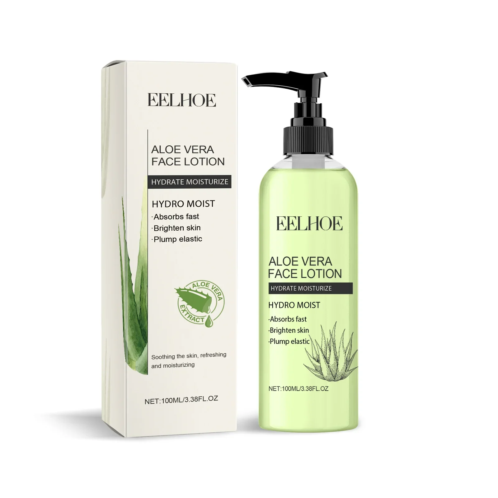 Eelhoe Aloe Vera Hautpflege lotion feuchtigkeit spendende und weich machende Gesichts lotion zur Wiederherstellung der Haut balance 100ml