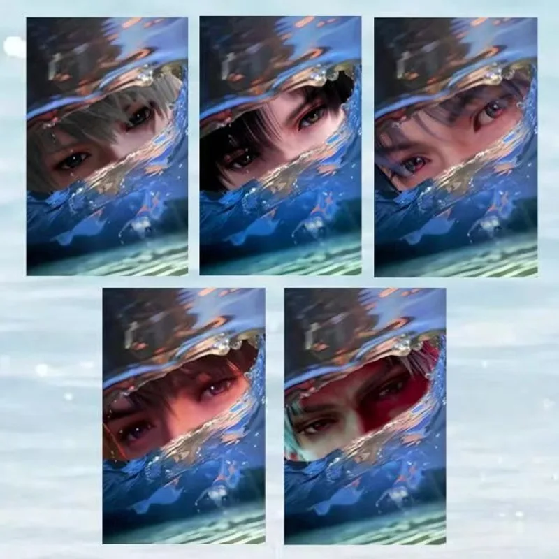 Cute 5Pcs/Set Love and Deepspace Beautiful Eyes Card Xavier Zayne Rafayel ralayo Cosplay Rounded Corners LOMO Postcard