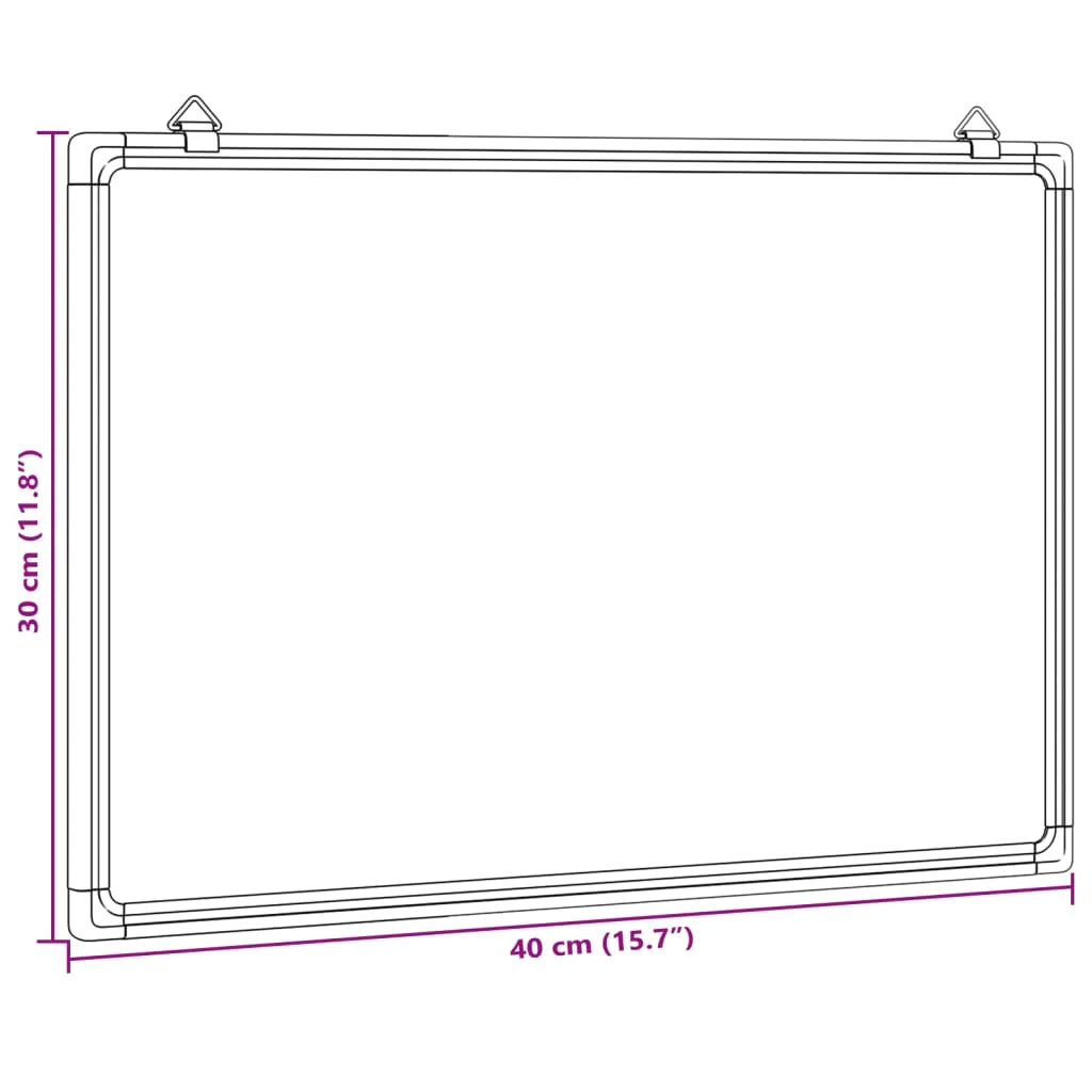 Magnetisches Whiteboard 40x30x1,7 cm aus Aluminium – Detail 6