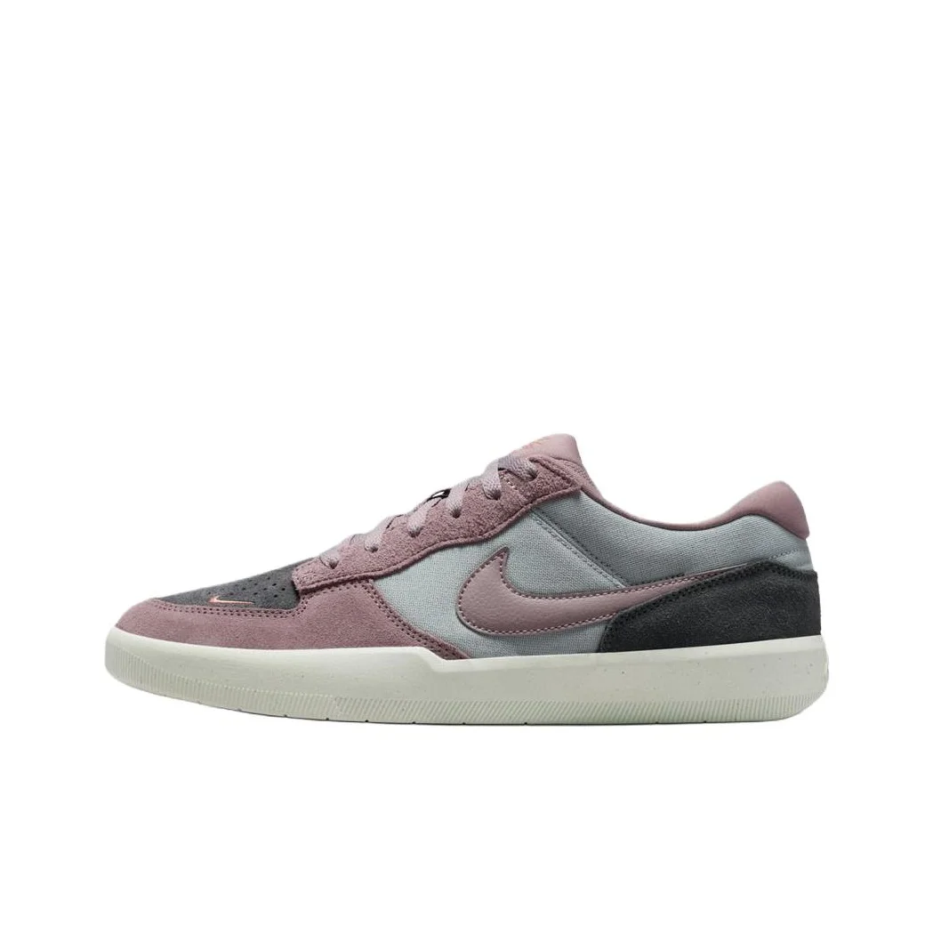 Nike SB Force 58 Textile, Leather Breathable Low top Skateboard Shoes Men's Gray Purple DV5477-010