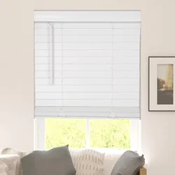 Easy To Install Safety Smooth Faux Wood Manual Cordless Spring Wooden Blinds For Window
