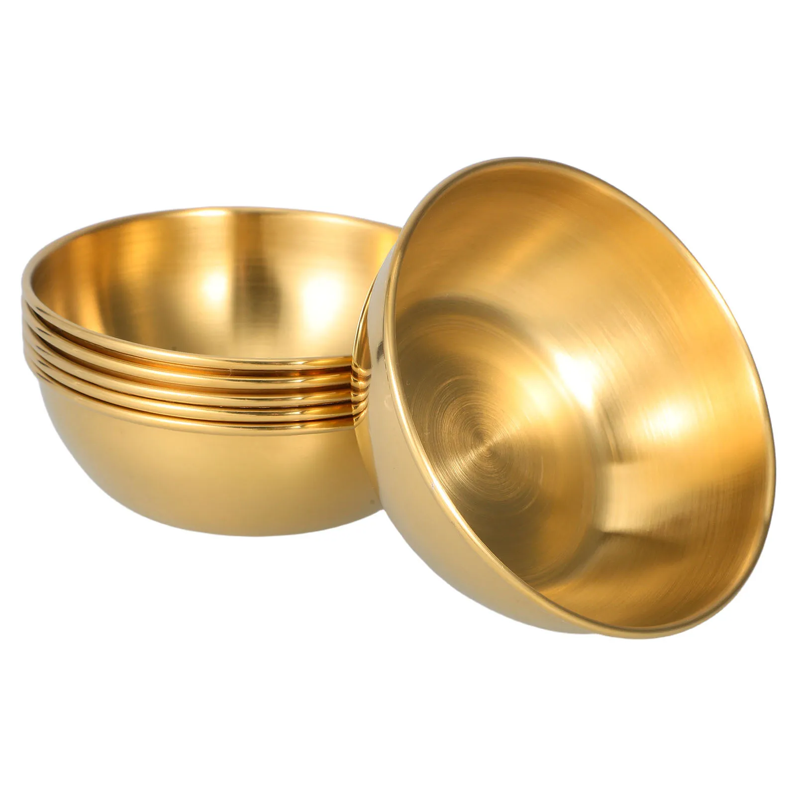 

6Pcs Stainless Steel Spice Bowls Compact Round Dipping Dishes for Sauces Seasoning Appetizers Party Serving and Decor