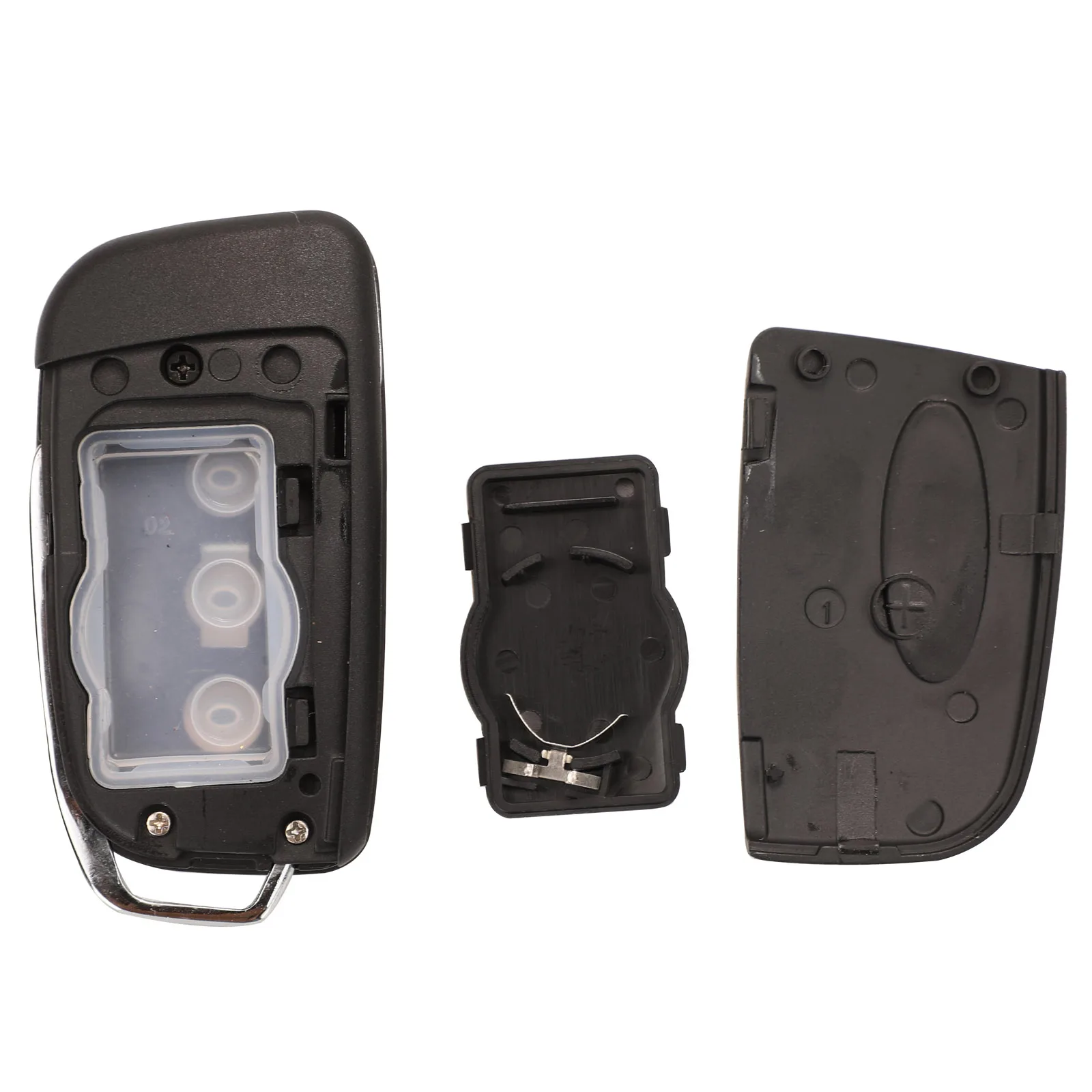 Jingyuqin-funda plegable para mando a distancia, accesorio para Ford Fiesta Focus 2 Ecosport Kuga Escape C Max Ka, 3 botones, HU101 / FO21