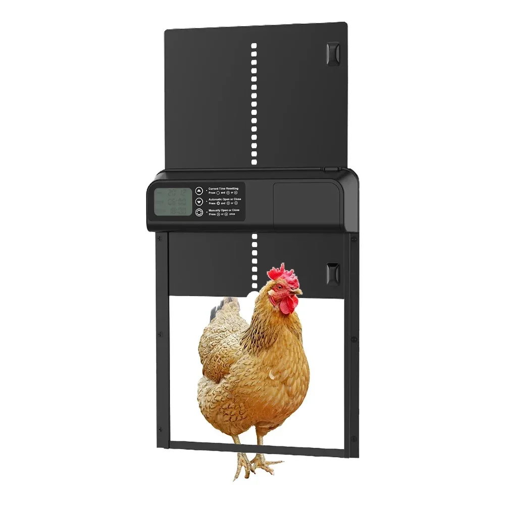 Automatic Chicken Coop Door Intelligent Timer Electric Aluminum Timing Opener  Auto Chicken Door Farm Automatic Management Tool