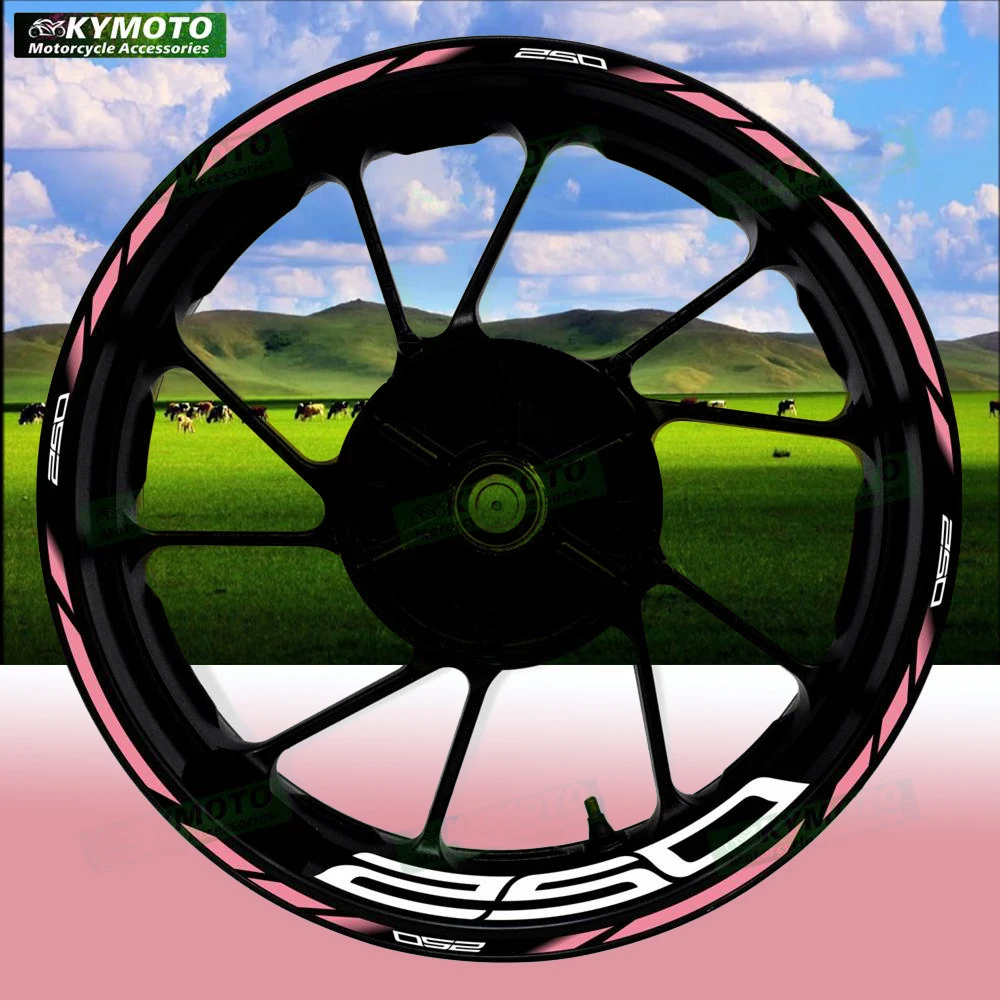 

For Z250 Z 250 motorcycle accessories 17 inch front and rear wheel decals fairing hub modified rims reflective stripe stickers