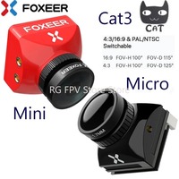 Foxeer Mini / Micro cat 3 Night Flight low latency 1/3'' Sensor 16:9/4:3 P/N Switchable Starlight FPV Camera for FPV drone