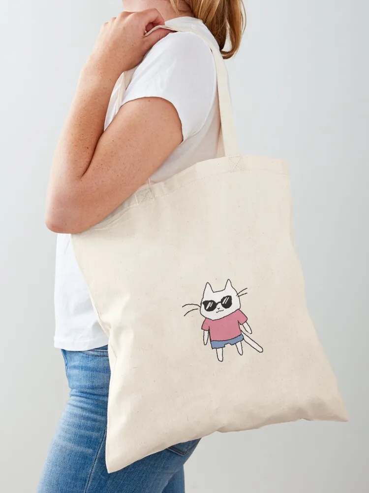 

cool chill cat Tote Bag custom tote canvas cute Candy bags