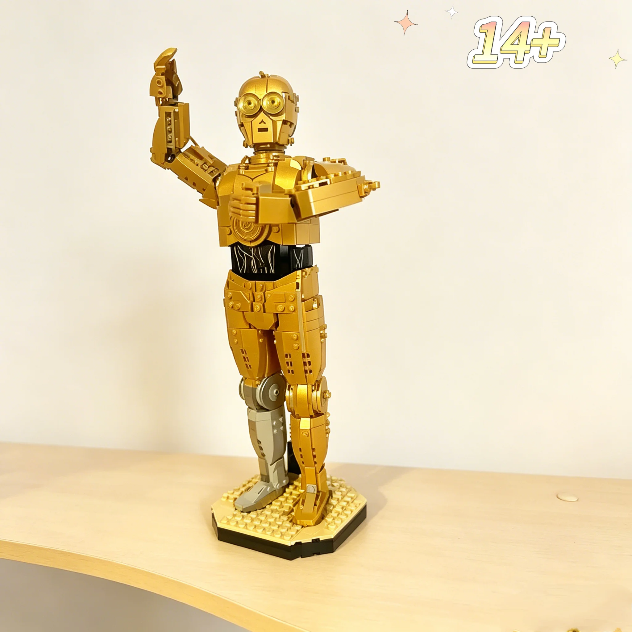 

Display 1138pcs Battle C-3PO Robot Assemble Collectors Edition Puzzle Blocks Bricks Educational Model Graduation Gifts