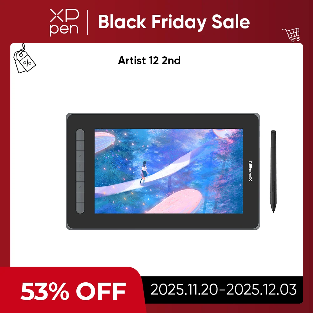 XPPen Artist 12 2nd Gen 12 Inch Graphic Tablet Monitor 8192 Levels 60 Tilt X3 Stylus Art Drawing Tablet For Android Windows Mac