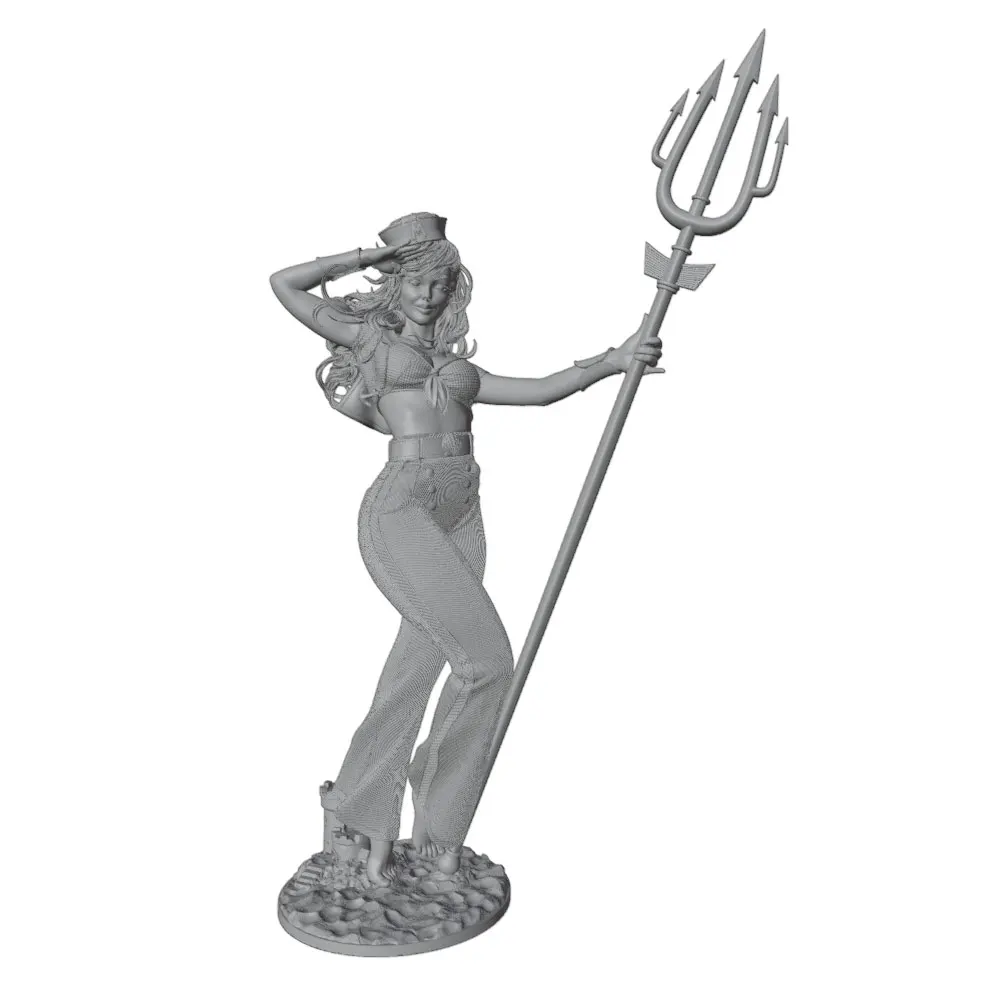 1/24 Room Decoration Anime Character Statue GK Miniature 3D Printed Gray Model Figurine DIY Doll Model Unassembled And Unpainted