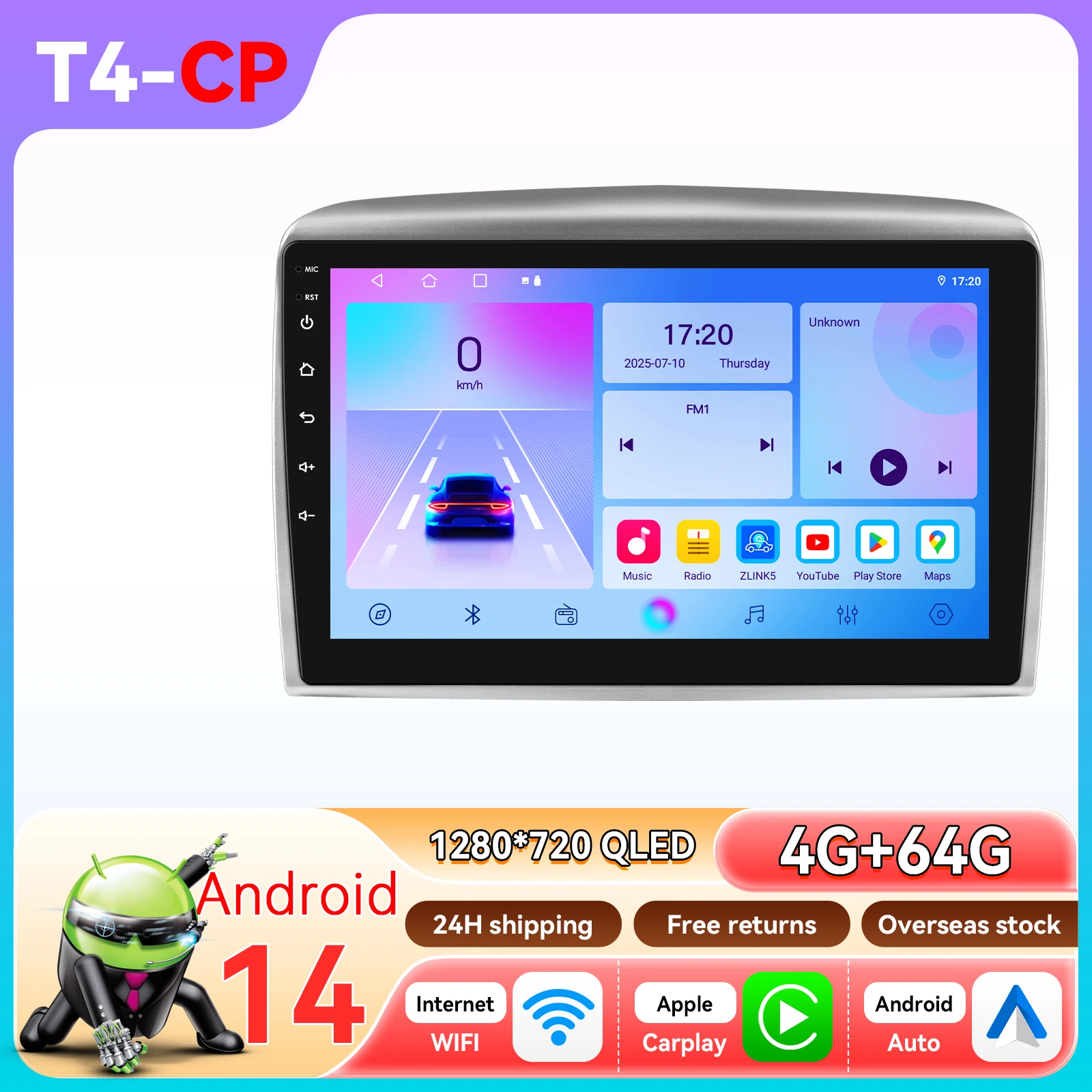 Draadloze CarPlay Android Auto autoradio voor Lancia Ypsilon 2006 - 2011 GPS Intelligent Systems Stereo Multimedia Autoradio 6115