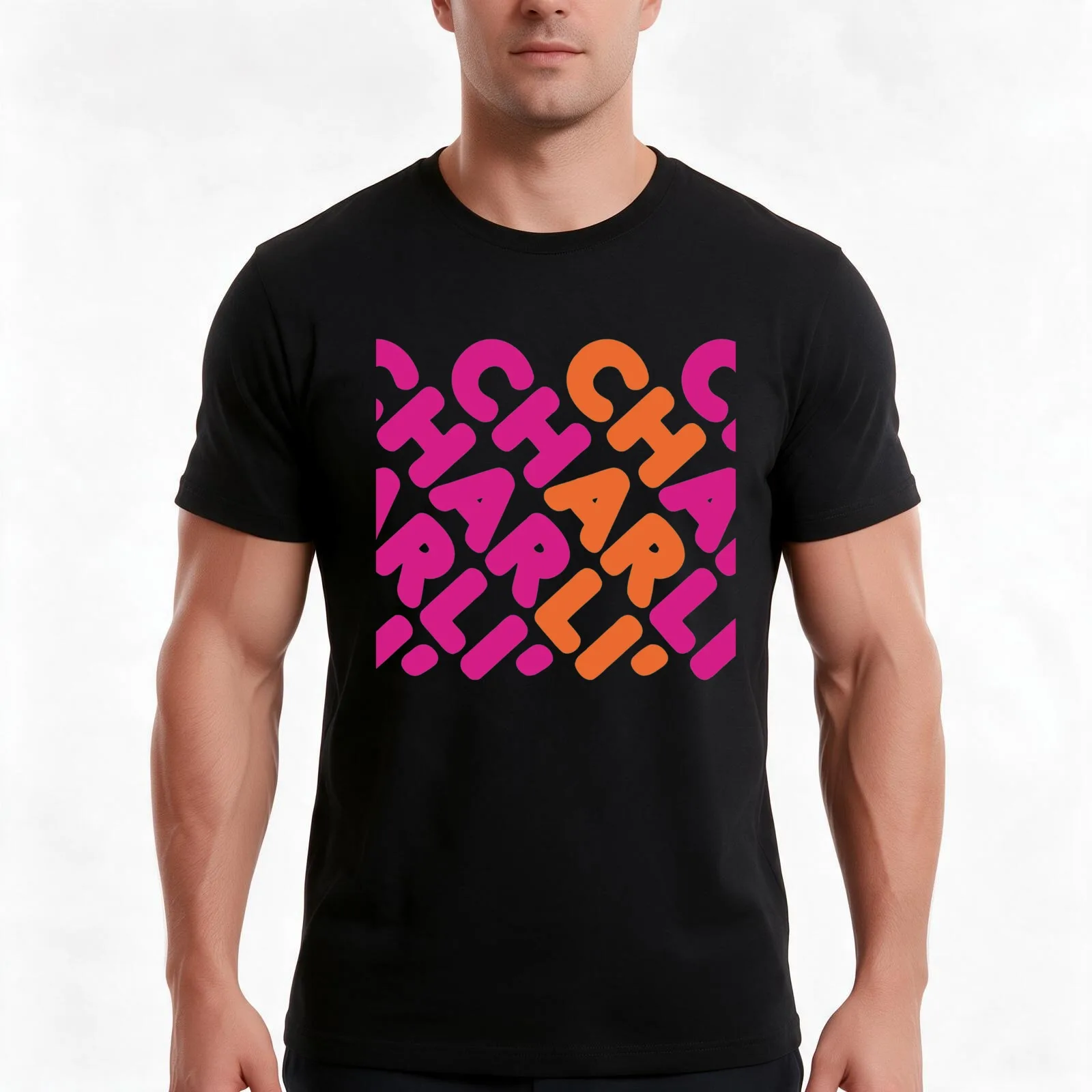 Dunkin charli T-Shirt, Summer Casual Cotton Tee, Oversized Streetwear Tops, Vintage Graphic Print, Loose Fit Short Sleeve