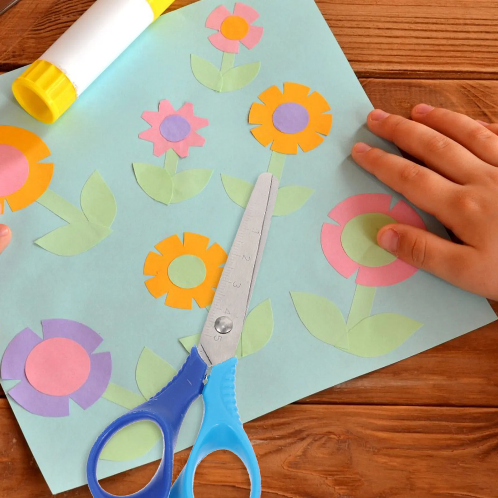 6pcs-scale-student-scissors-sturdy-safe-design-for-kids-diy-craft-school-supplies-cutting-tools-office-scale-scissor