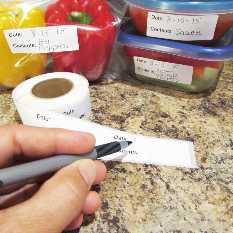 Roll Datum Label Sticker Voor Voedsel Opslag Etikettering Keuken Restaurants Supermarkt Opslag Labels Voedsel Container Opslag Label