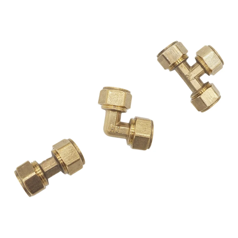 12Pcs Plumbing Fittings 1/2 Inch Coupling 90 Degree Elbow Tee Fittings No-Lead Brass Push To Connect Pex Pipe