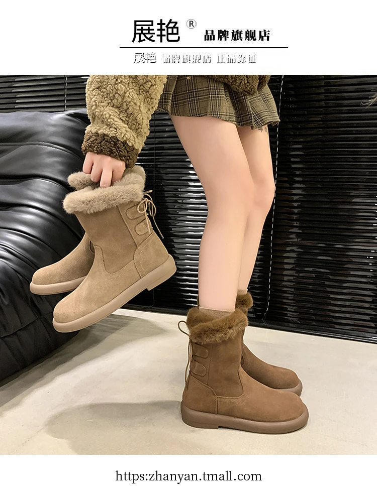 Botas de mujer nuevas 2024 zapatos calzado de invierno Australia cuero Lolita señoras nieve tobillo botas Lolita zapatos botas-mujeres pie de invierno