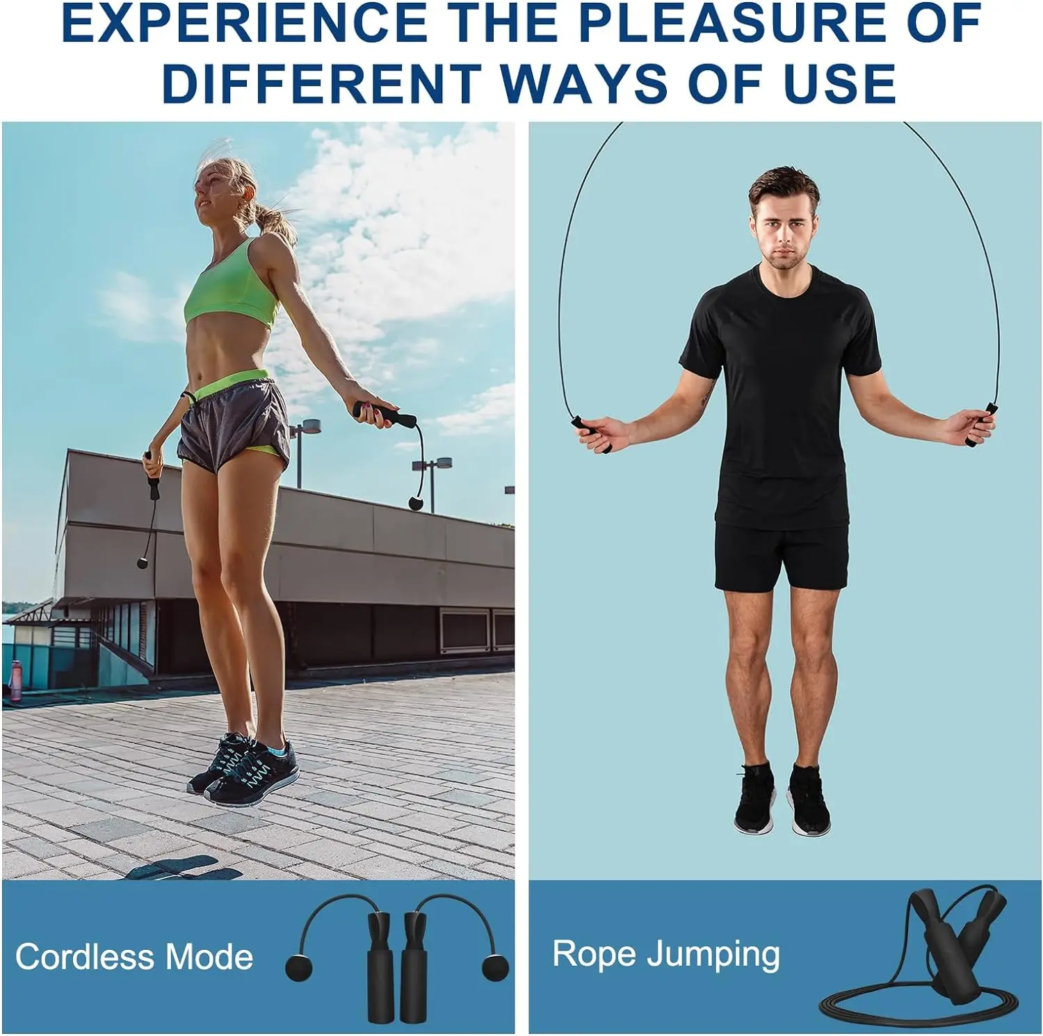 حبل القفز اللاسلكي مع كرات ثقيلة، تدريب اللياقة البدنية، كمال الأجسام، حبل الطفر السريع، معدات الصالة الرياضية المنزلية #4