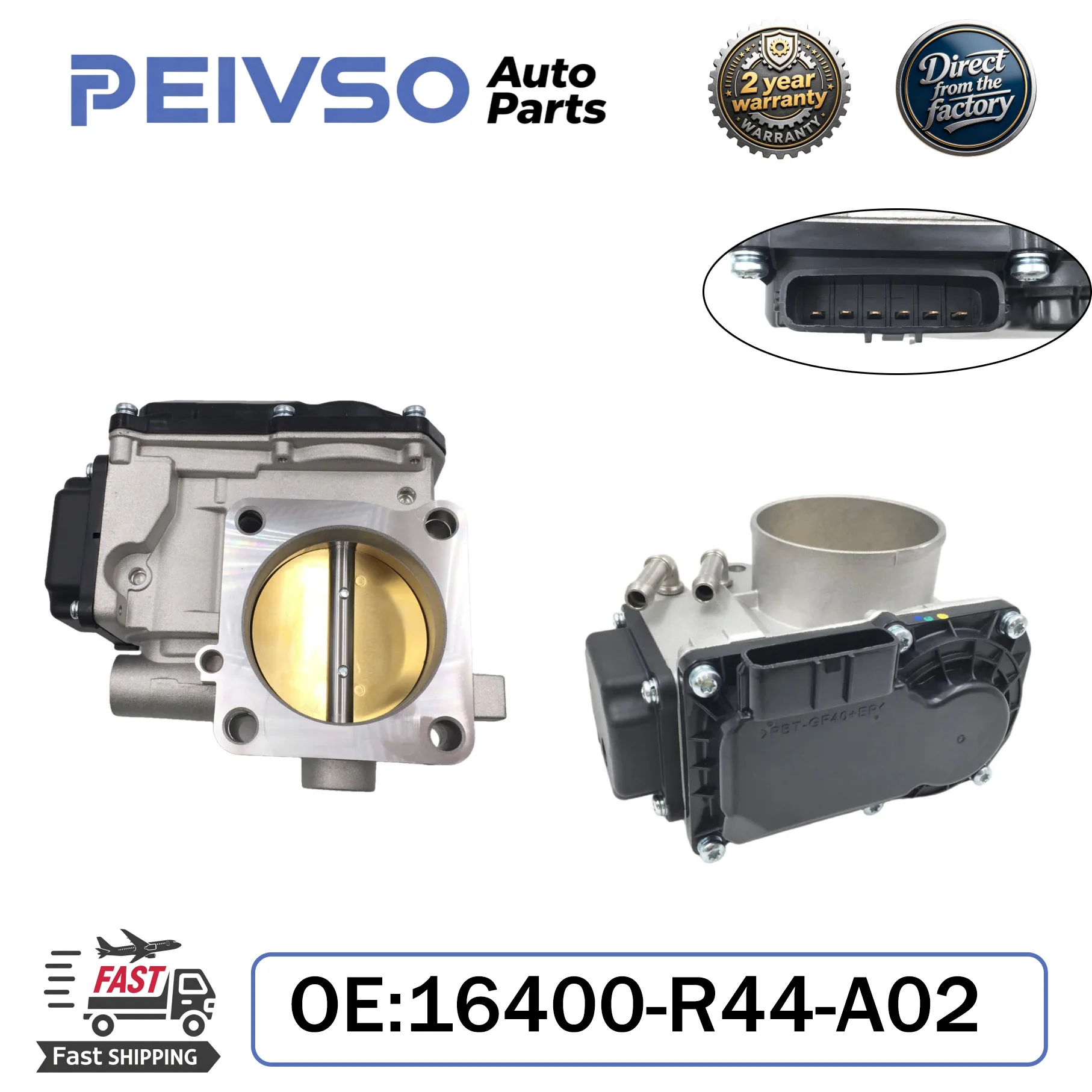 

PEIVSO New Throttle Body 16400-R44-A02 16400R44A02 For HONDA ACCORD CIVIC CR-V CROSSTOUR ACURA ILX TSX 2.4L L4