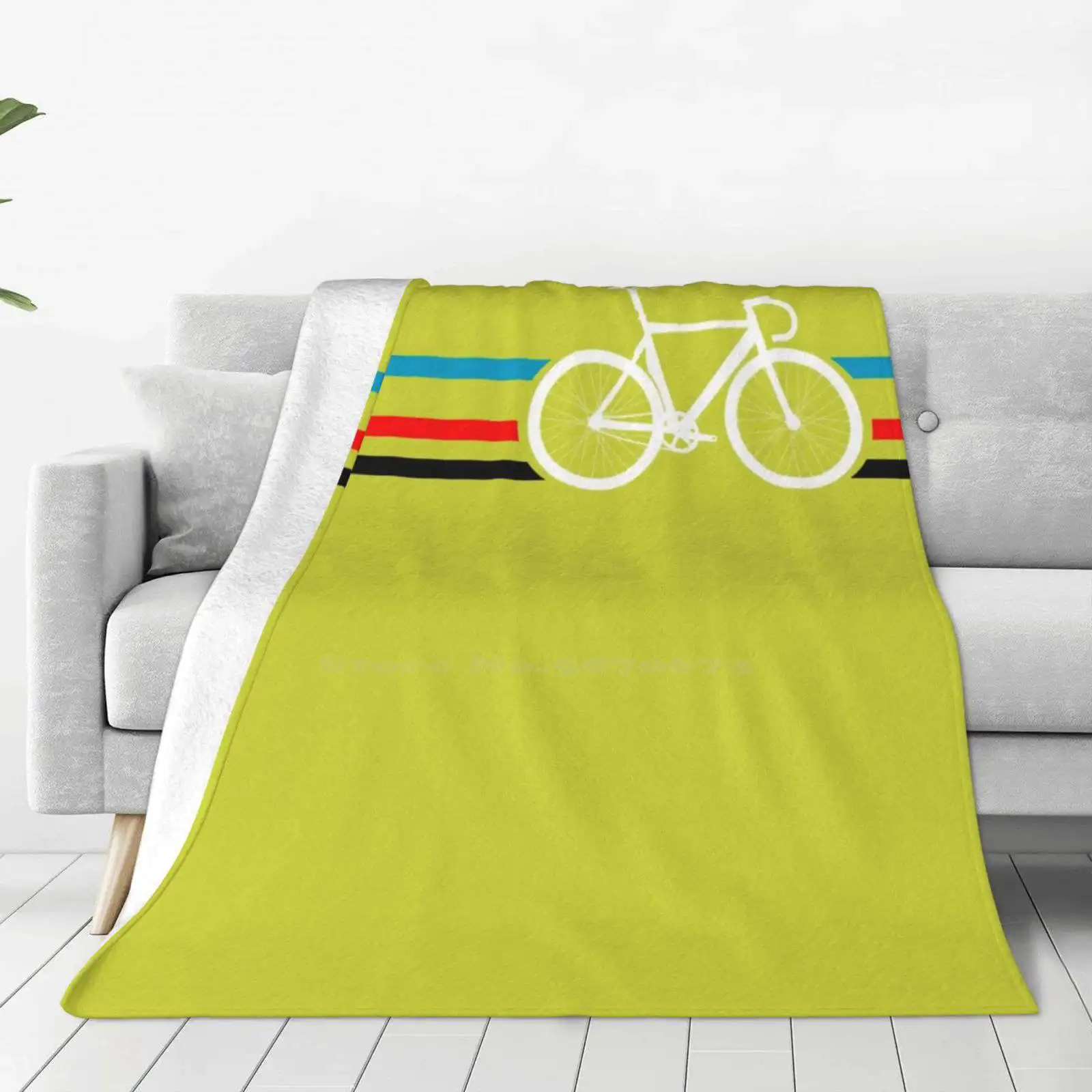 Bike Stripes Velodrome Blanket Soft Warm Travel Portable Blanket Popular 100 Top Most Cool Retro Vintage Emblem Logo Motif Pop