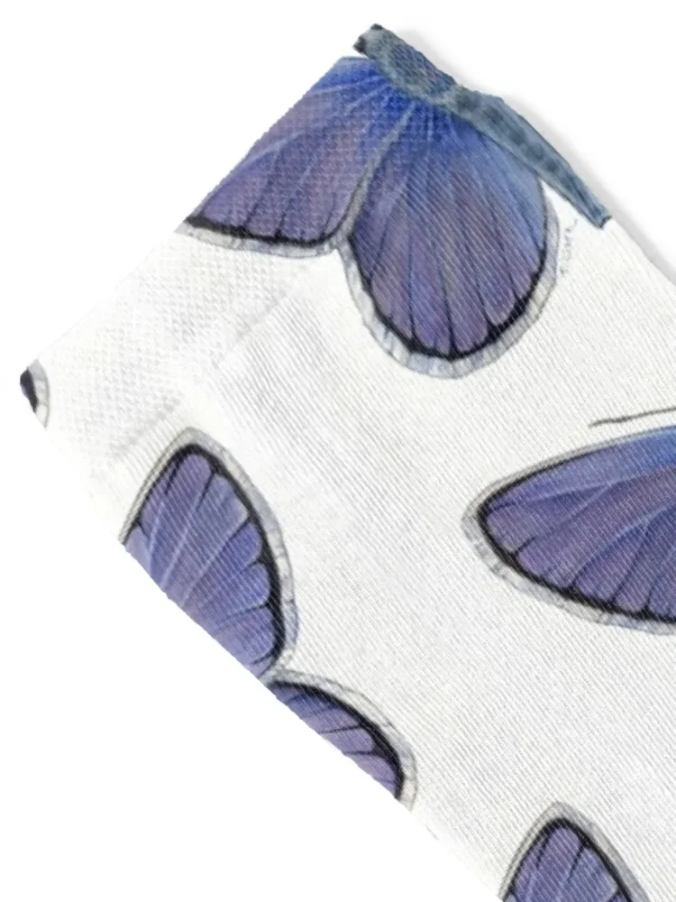 Karner Blue Butterfly Socks meias em movimento meias estéticas femininas masculinas