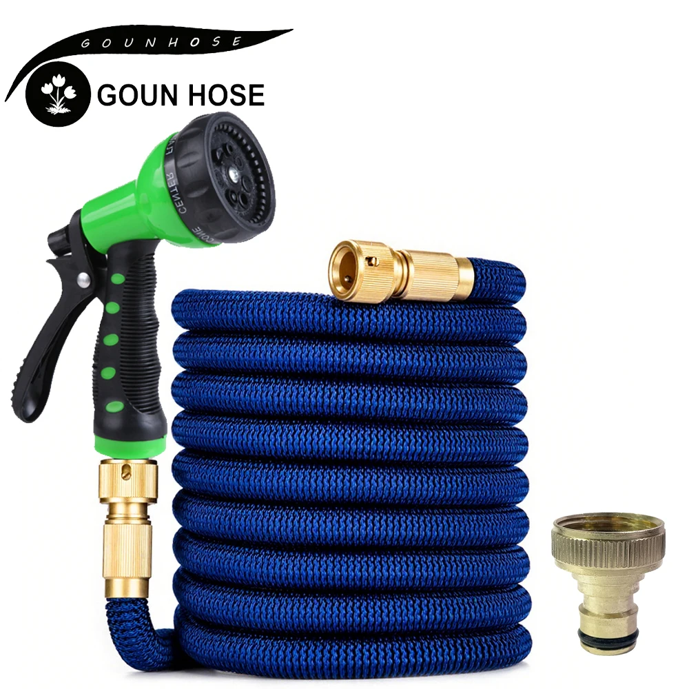 

Расширяемый волшебный шланг, шланг высокого давления для мойки автомобилей с набором пистолетов-распылителей, инструмент для полива на открытом воздухе, садовый шланг 25FT-125FT