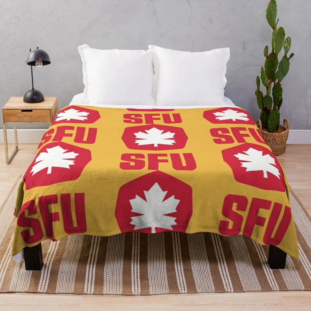 Simon Fraser SFU Clan Throw Blanket Softest valentine gift ideas Bed covers Giant Sofa Blankets