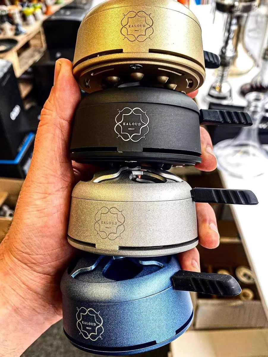 إكسسوارات الشيشة العربية - فاصل الفحم Chicha HMD / حامل الفحم بمقبض - وعاء فحم الشيشة المعدني للشيشة