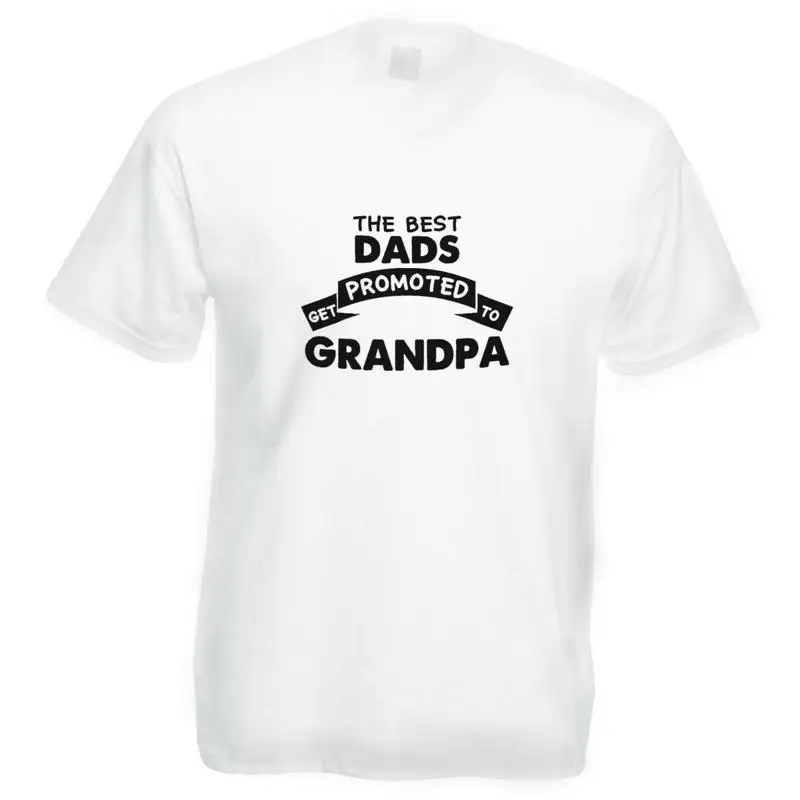 

Мужская белая футболка The Best Dads Get Promoted To Grandpa Fathers Day Dad Xtsn261