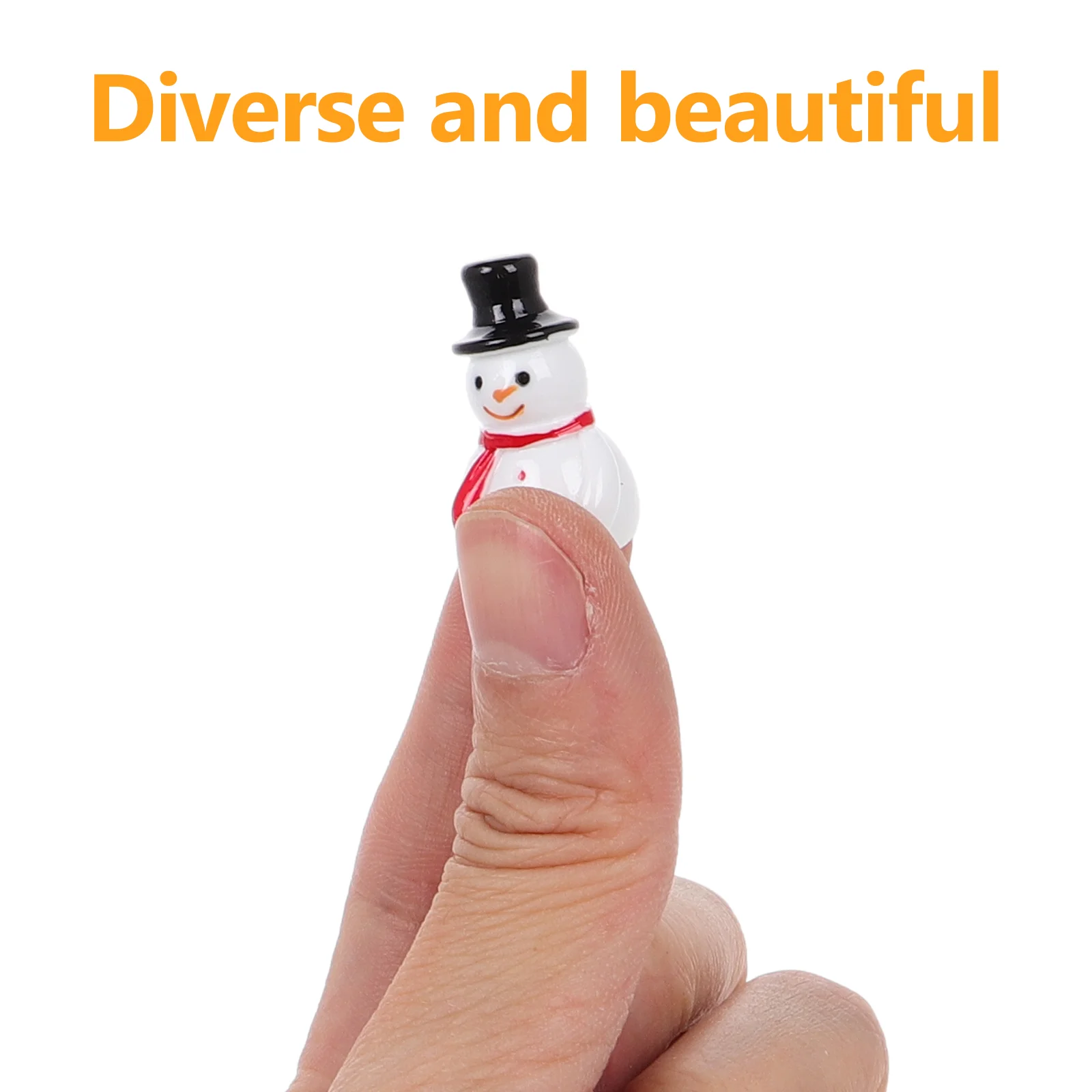 30 Pcs Mini Snowman Miniature Statue Resin Ornaments Decorative Christmas Decoration Inflatable Costume Xmas Window